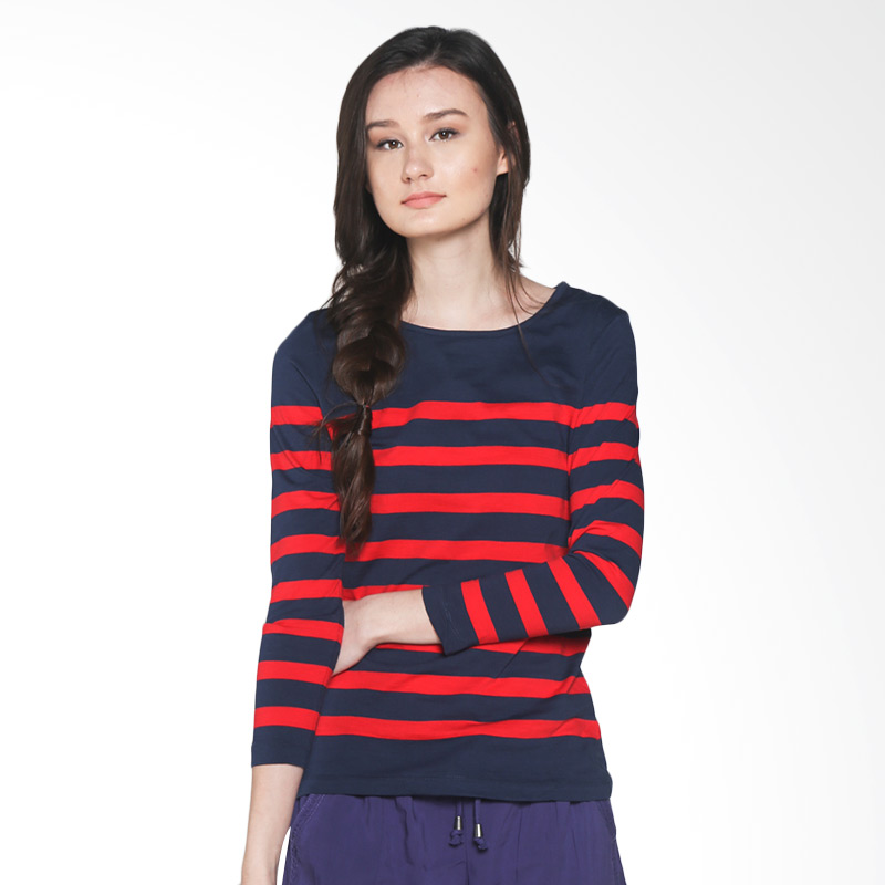 Hammer T-shirt Stripe A5TS272N01 T-shirt - Navy / Red