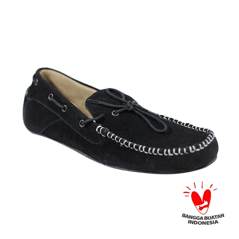 Handmade Country Boots Zapato Sepatu Pria - Black