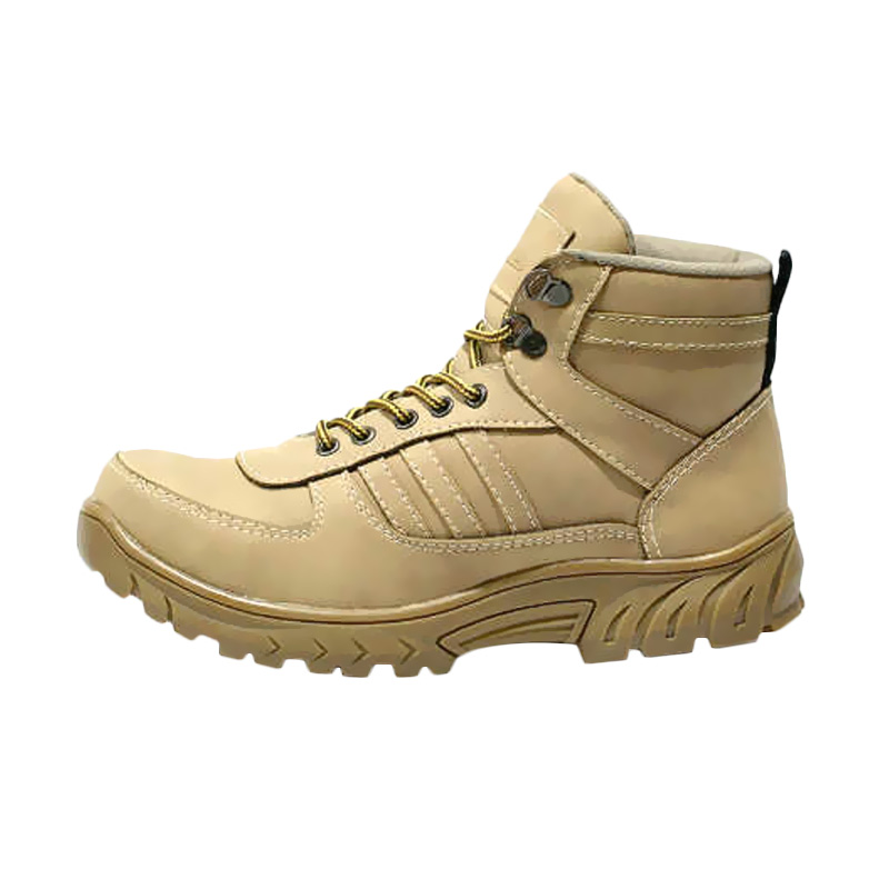 Handmade Grande Safety Sepatu Boot Pria - Cream