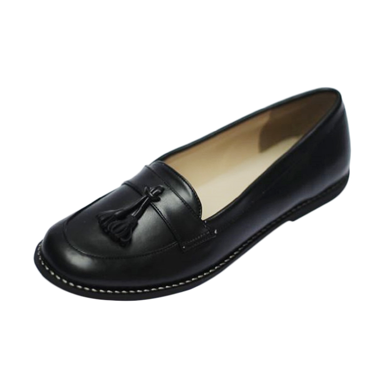 Handmade Lonceng Sepatu Slip On Wanita - Black