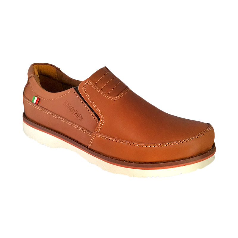 Handymen CHS 09 Genuine Leather Formal Loafer Sepatu Pria - Tan