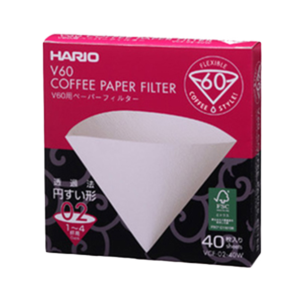 Jual Hario V60 Filter Paper White 02 Dripper [40 pcs] di Seller Hario