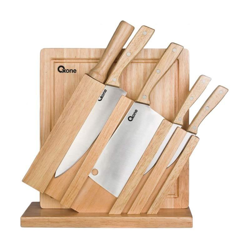Hasil gambar untuk OXONE 7Pcs Wooden Knife Chop Board Set OX 95.