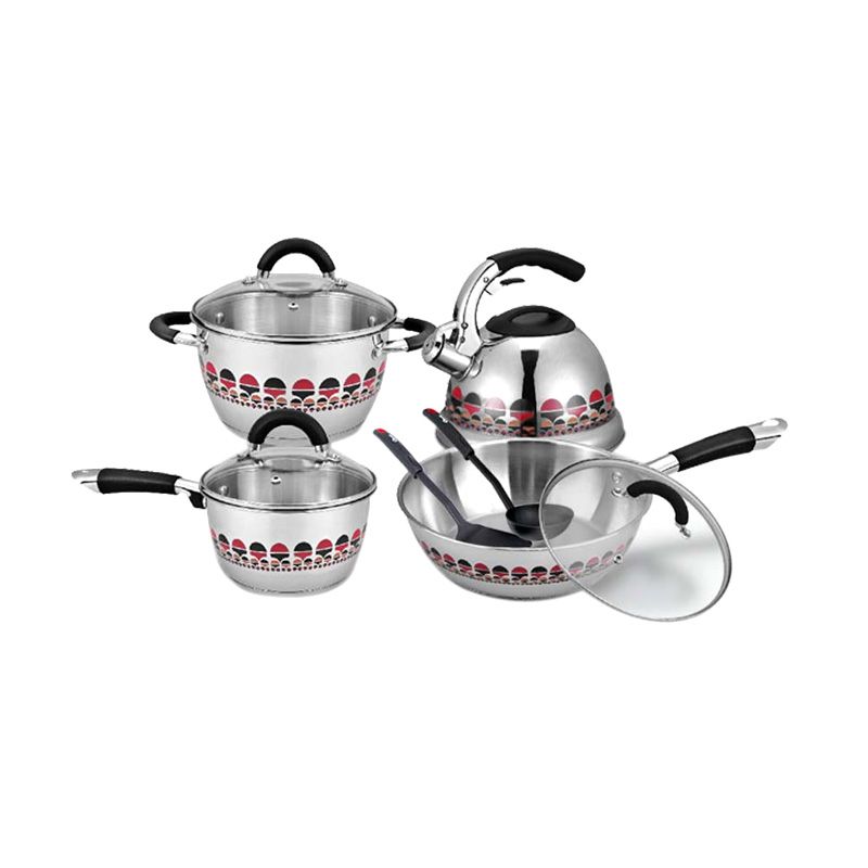 Hasil gambar untuk Panci Motive Cookware Set Oxone 8+2Pcs OX-99
