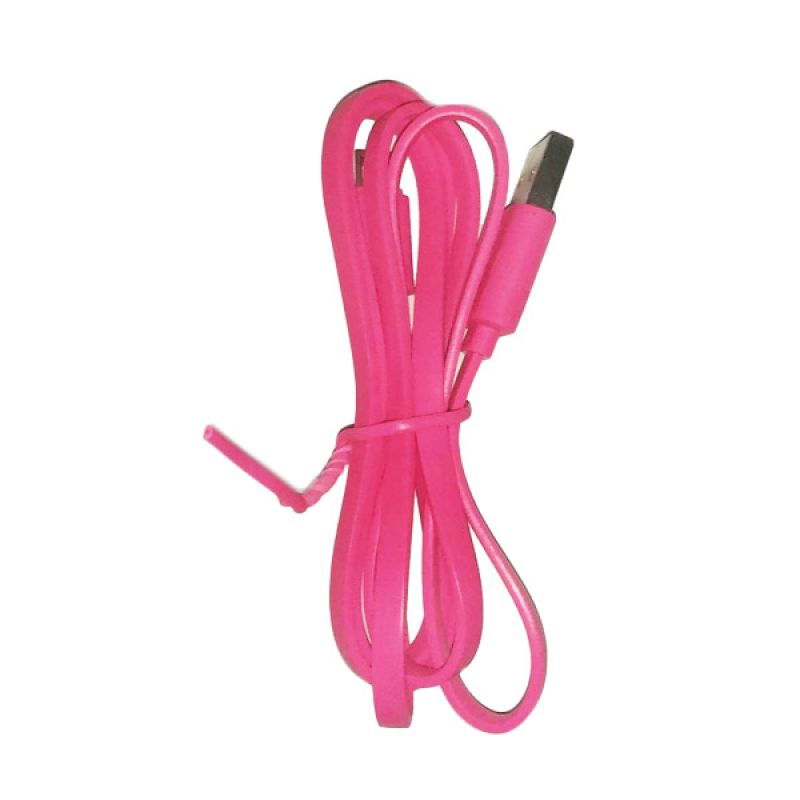 Hippo Data Charger Lightning Flat Cable for iPhone 5 - Pink [100 cm]
