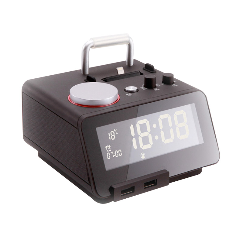 Jual HomTime C12Pro Docking Station Speaker with Alarm Clock and FM