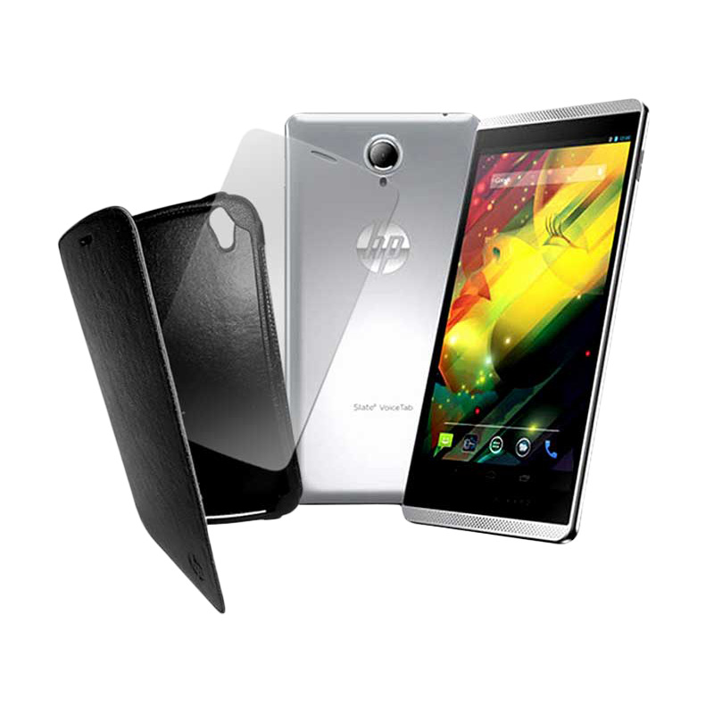 HP 7 Voice Tab BALI 2 Tablet - White + Free Screen Protector + Flipcover