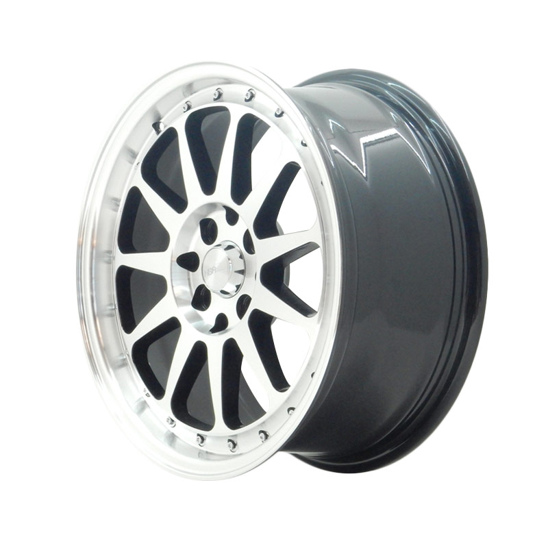 Jual HSR Wheel HARDIRIT JD36 Black Machine Face Lip Chrome 