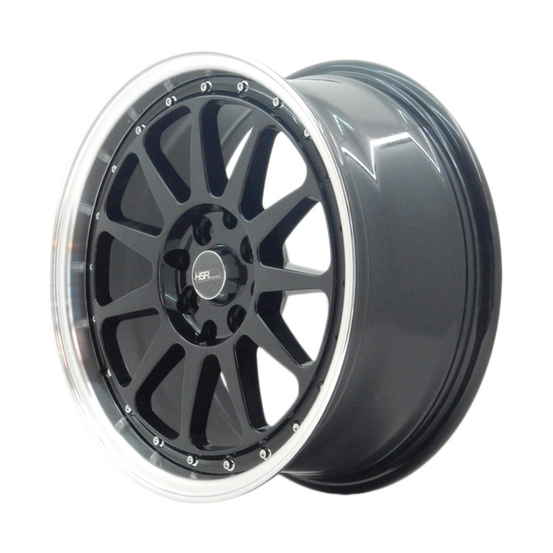 Jual HSR Wheel HARDIRIT JD36 Black Machine Lip Chrome 