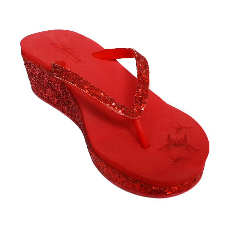 Sakia Cabaret Red Wedges Sandal