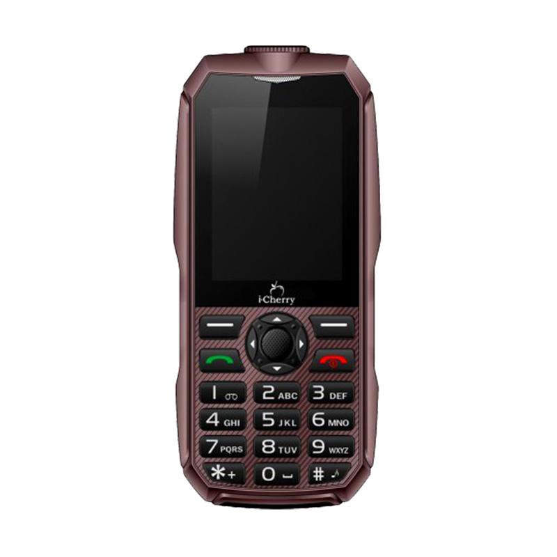 iCherry C96 Titanium Handphone - Cokelat [Tahan Banting/Baterai 3000 mAh]