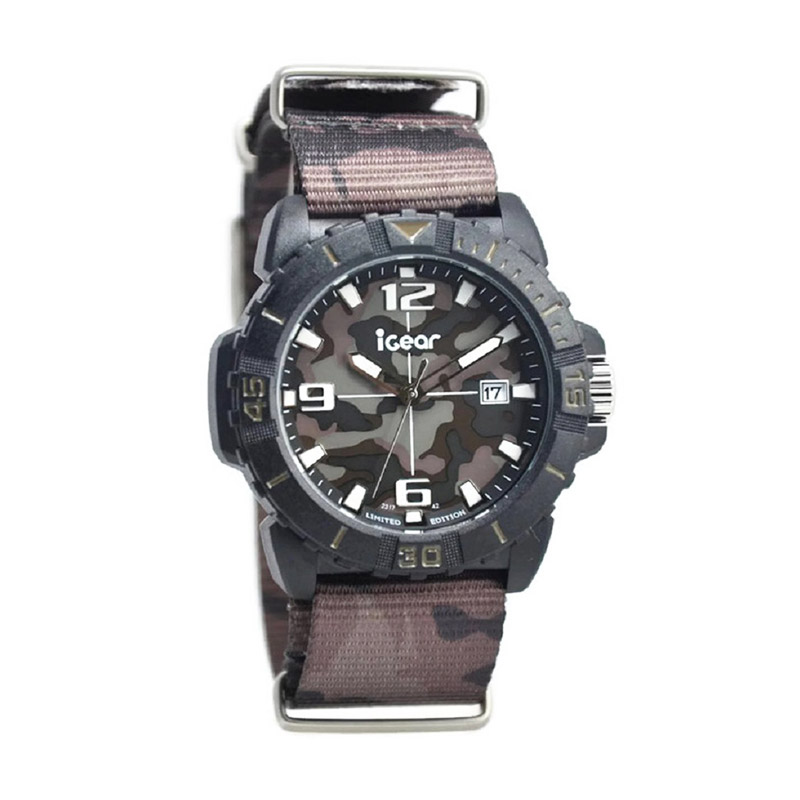 Igear Jam Tangan Pria Hitam Rubber Strap I29 1918 