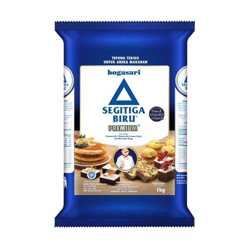 Jual Bogasari Tepung Terigu Segitiga Biru [1000 g] Online
