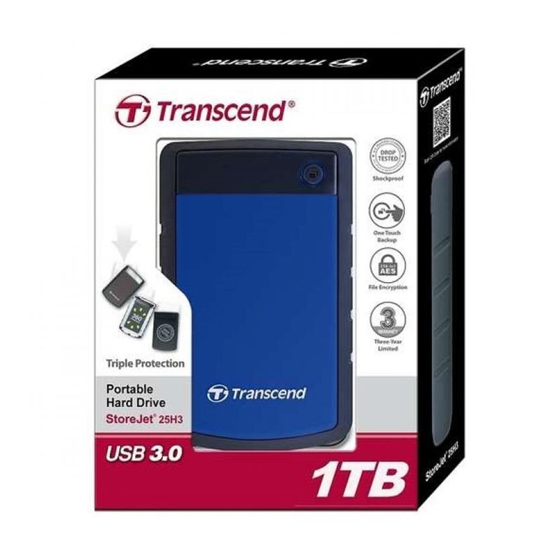 Jual Transcend StoreJet 25H3 Biru Harddisk Eksternal [1 TB