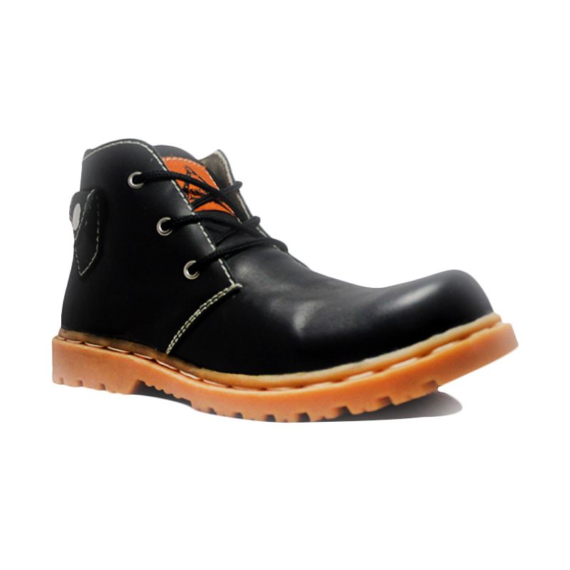 Cut Engineer Safety Boots Lacoste Black Sepatu Pria