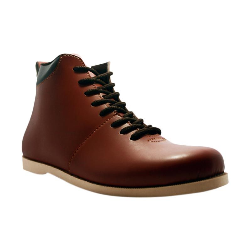 D-Island Bizarre Casual Leather Brown Sepatu Pria