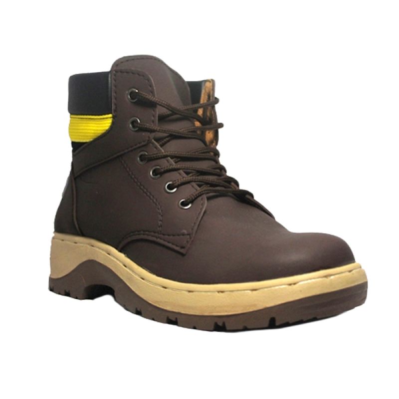 Harga Cut Engineer Safety Boots Steal Composite Brown Leather