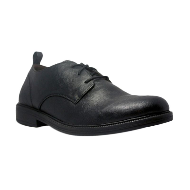 D-Island Office Loafers Leather Black Sepatu Pria
