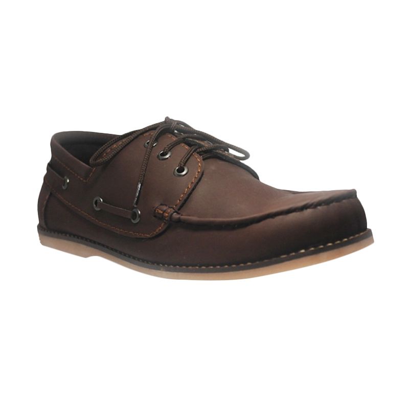 D-Island Shoes Oxford Davis Smooth Leather Brown Sepatu Pria