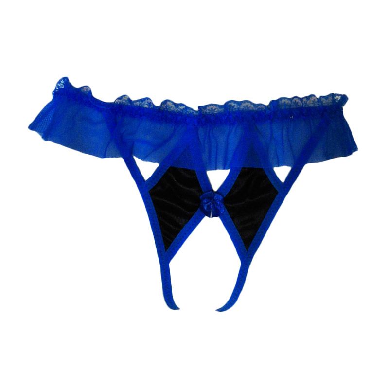 Jakarta Lingerie Gstring Sexy Open Crotch JLG087C Blue Pakaian Dalam Wanita