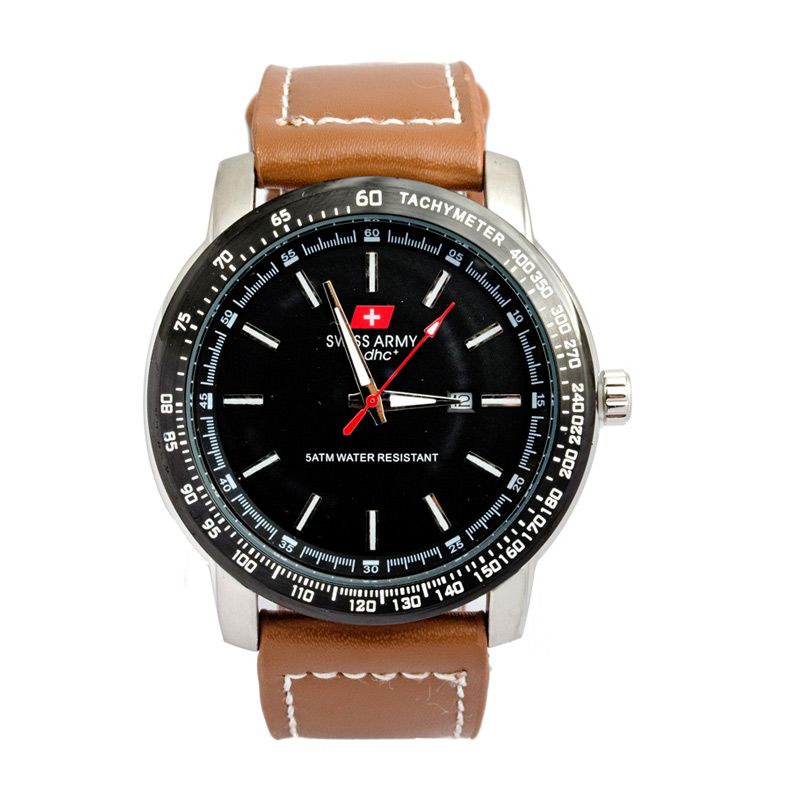 Jual Swiss Army SA1188MBRBB Casual Black Jam Tangan Pria 