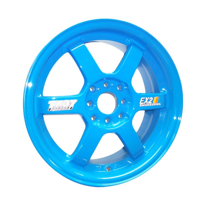 Jual Replika Volkrays TE37 Blue Velg Mobil 16 Inch PCD 