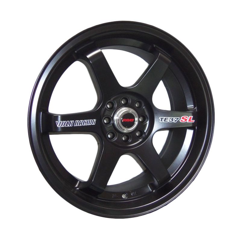 Jual Volkrays TE37 SL Replika Black Matte Velg Mobil 17 