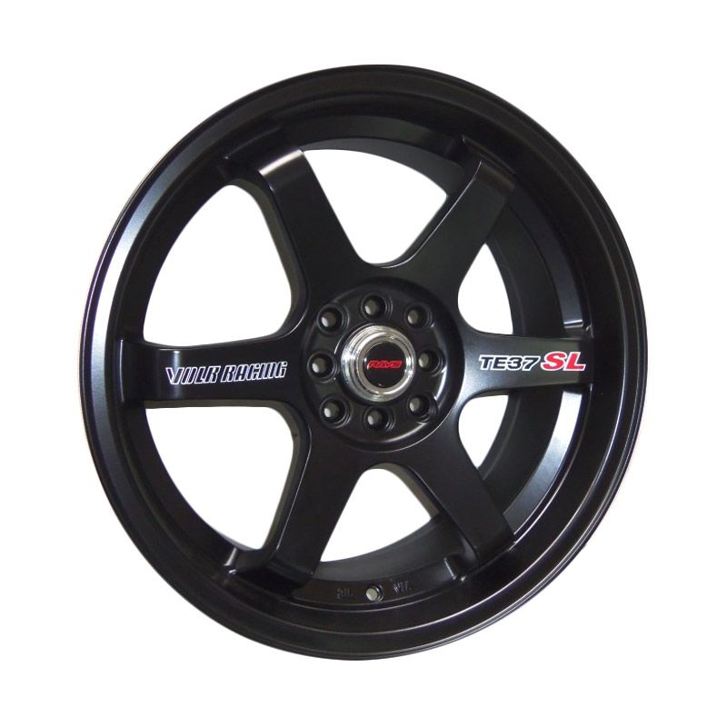 Jual Volkrays TE37 SL Replika Black Velg Mobil [16 Inch