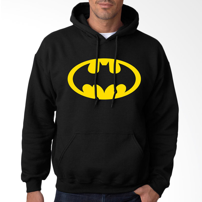 JersiClothing Batman Velvet Print Sweater Hoodie Pria - Black