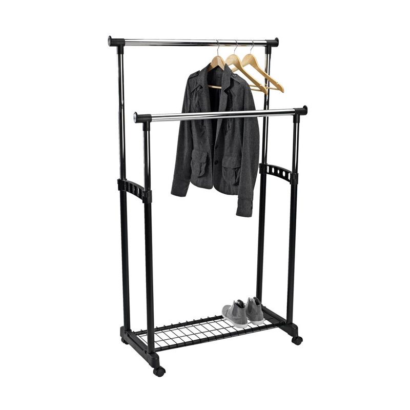 Jual JYSK  Clothes Rail Baxter Double Shelf Black Rak  