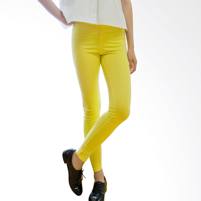 Kakuu Basic Cotton Slim Legging - Yellow