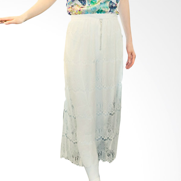 Kakuu Basic Skirt Waist Band Long Lace - Ivory