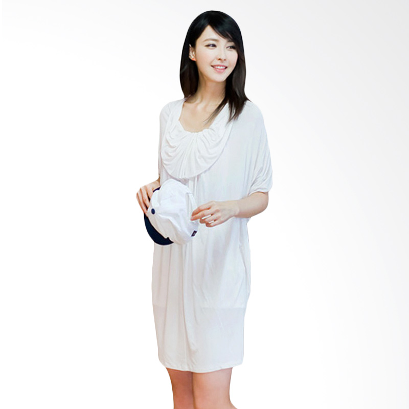 Kakuu Basic Tee Maxi Dress - Cream