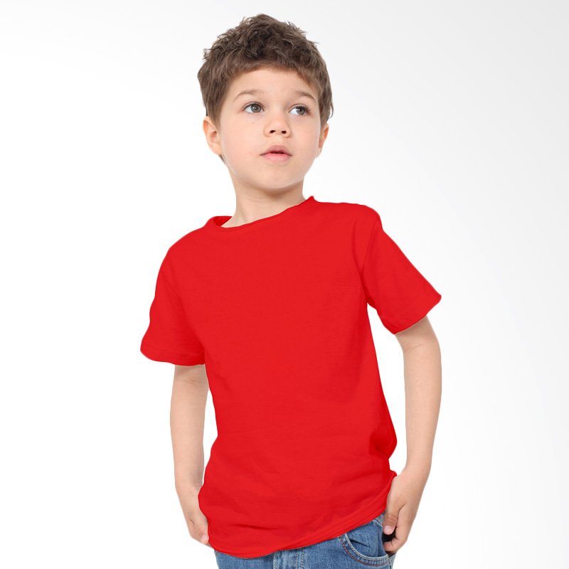  Jual  KaosYES Kaos  Polos  T Shirt Anak  Merah Online 