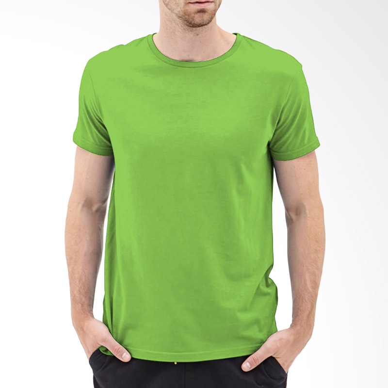 Download Jual KaosYES Kaos T-Shirt Polos O-Neck Lengan Pendek - Hijau Muda Online - Harga & Kualitas ...