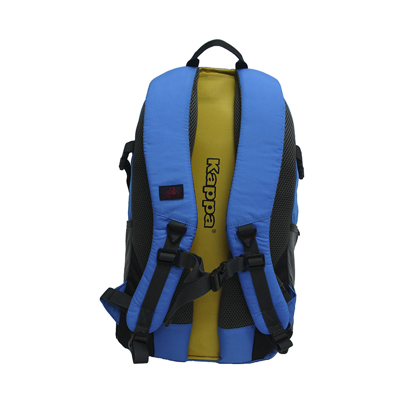 black and blue backpack