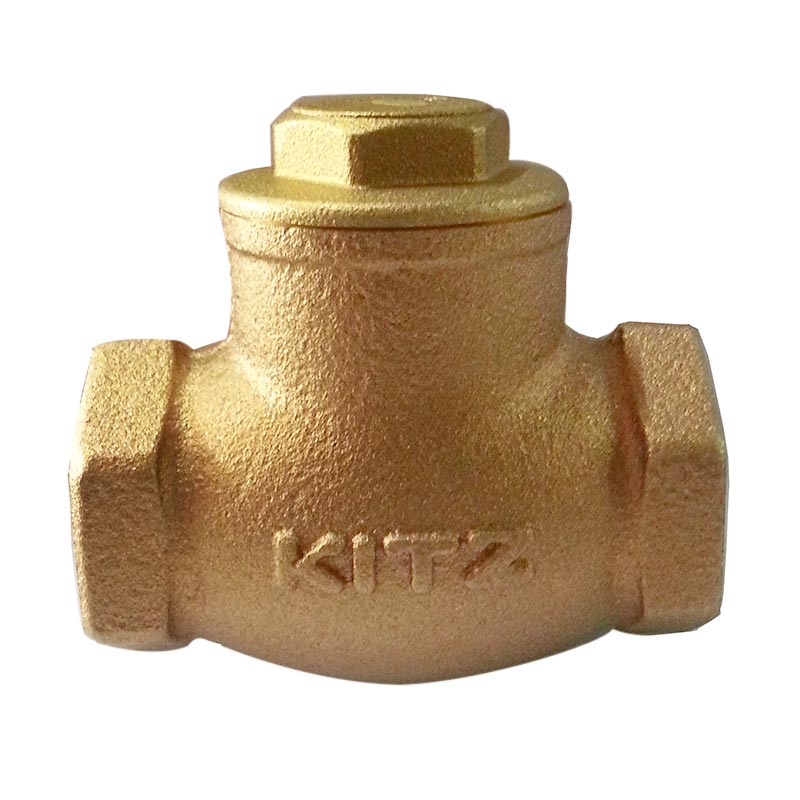 Swing Check Valve Single Flow, Inline Swing, Brass, 1/2 In Pipe/Tube