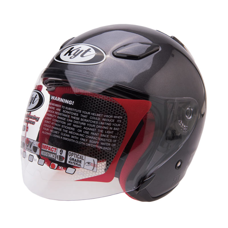 Jual KYT DJ Maru Solid Helm Half Face Gun Metal di Seller Almer