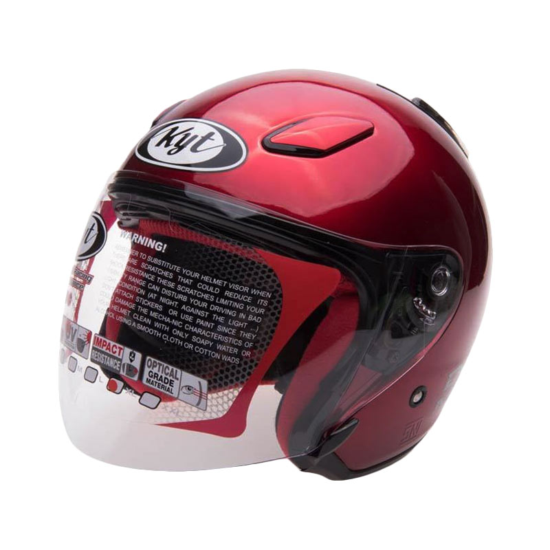 Jual KYT Dj Maru Solid Helm Half Face Red Maroon Online  Jual KYT Dj Maru Solid Helm Half Face Red Maroon Online
