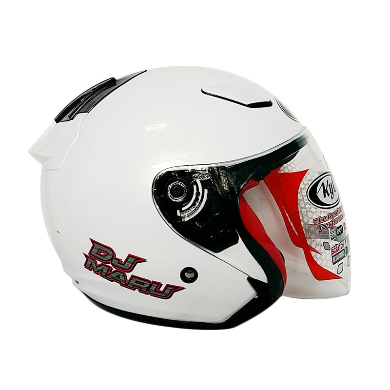 Jual Kyt Dj Maru Solid White Helm Half Face Di Seller Toko123 Glodok