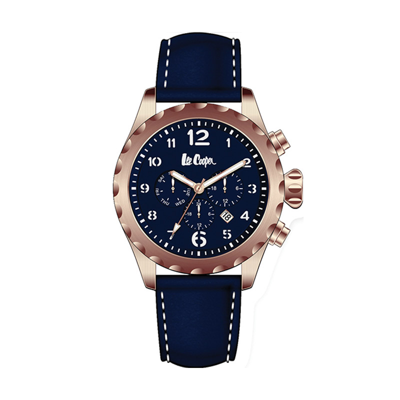 Jual Lee Cooper LC-47G-D Jam Tangan Pria - Navy Rose Gold 
