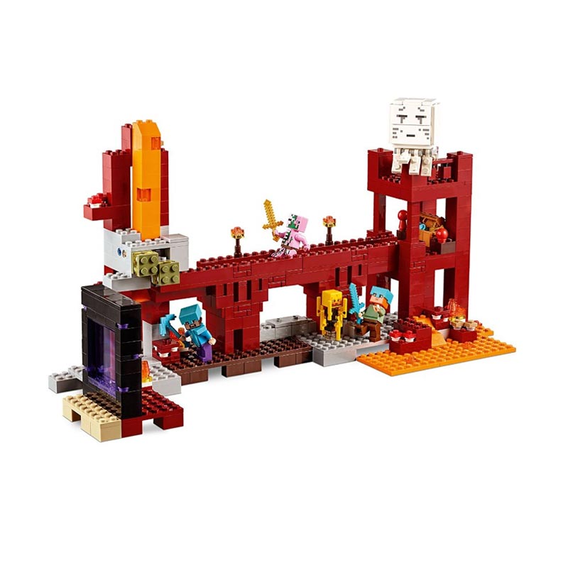 lego minecraft 21122 the nether fortress mainan anak