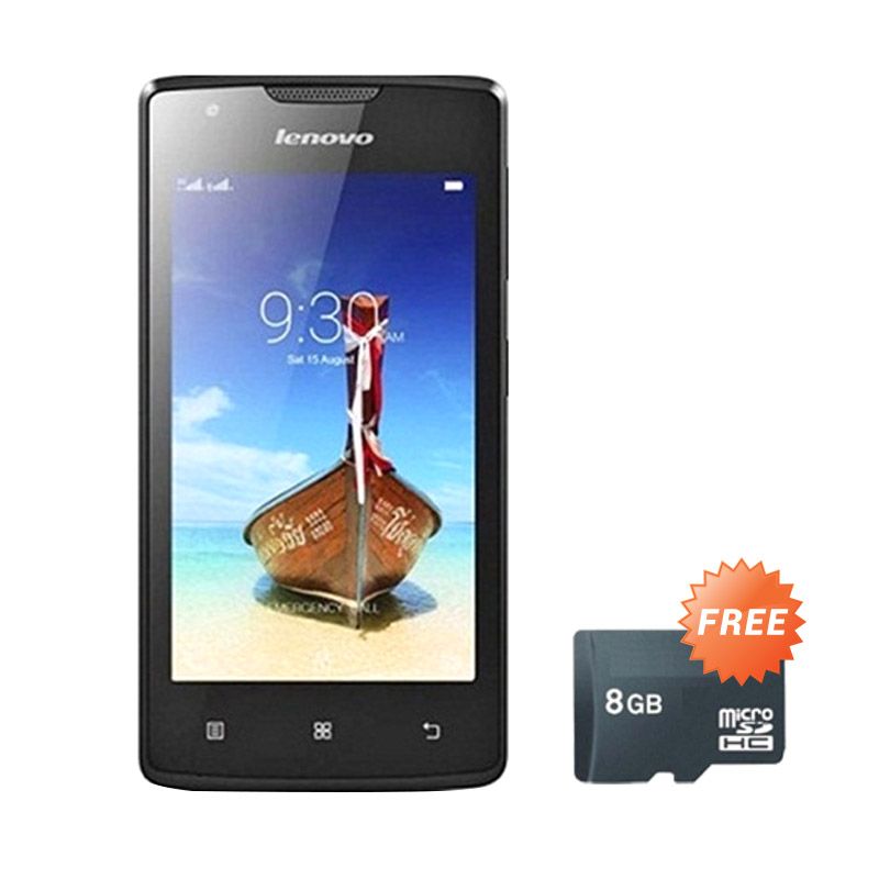 Lenovo A1000 Smartphone - Black [8GB/ 1GB/ 4G LTE] + Free Micro SD 8GB
