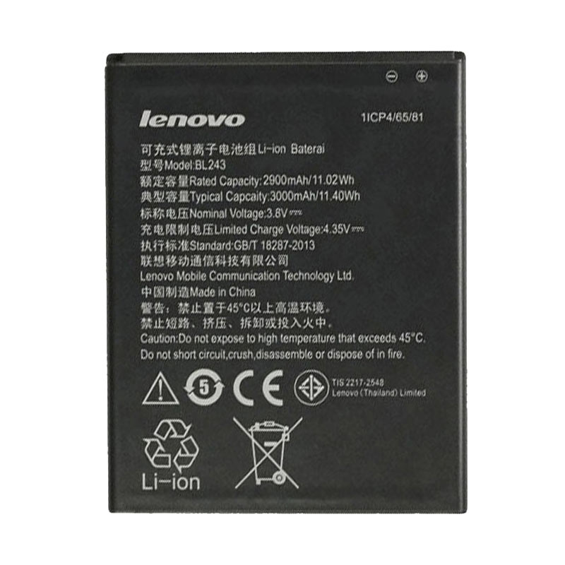 Jual Lenovo BL243 Baterai Lenovo A7000 Battery Lenovo K50 