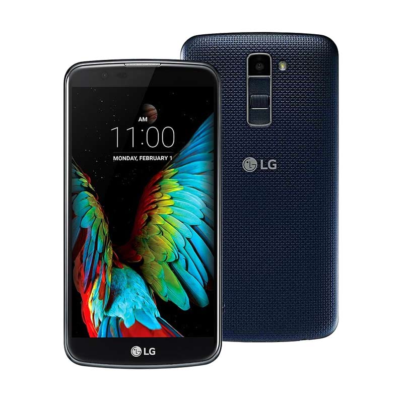 LG K10 K430DSY Smartphone - Black Blue + Free Cover Original
