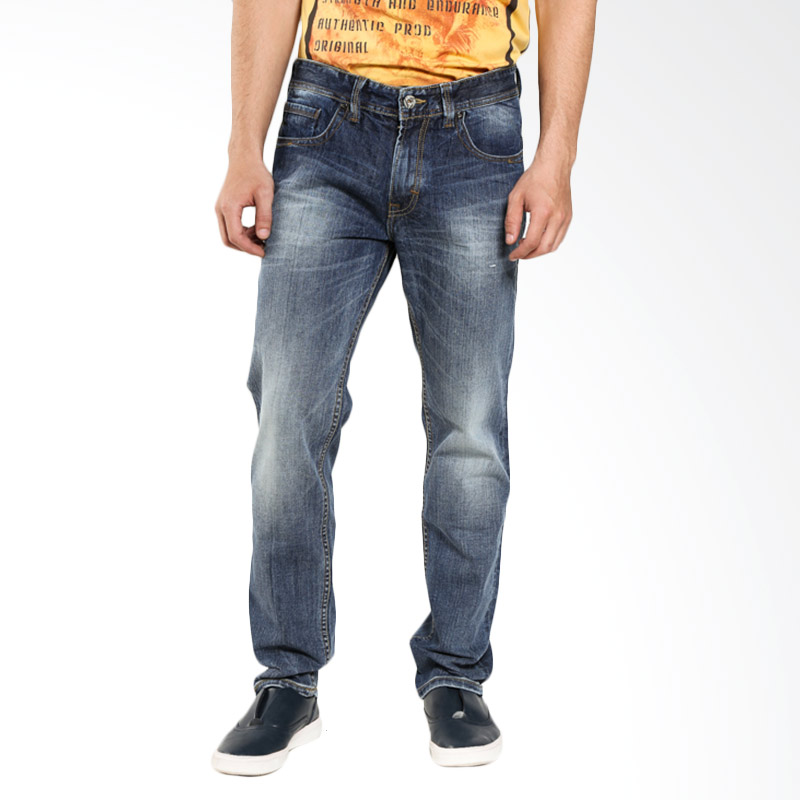 LGS Slim Fit Washed Whisker JSF.318.P020.A057.C Blue Celana Jeans Pria