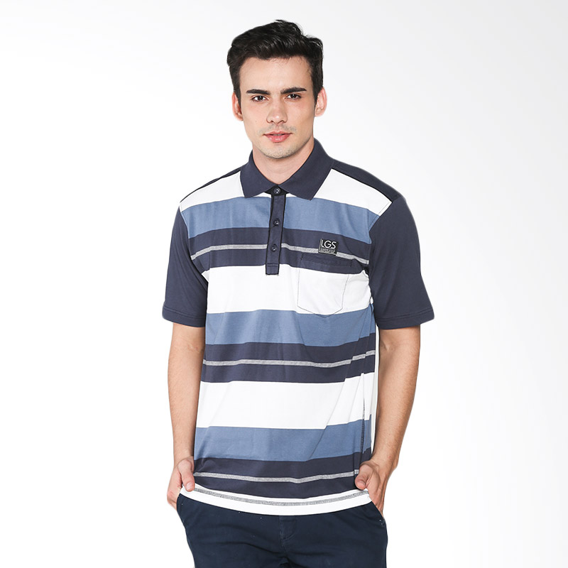 LGS CTS.224.M1940.01.C Men Regular Fit Stripe Polo Shirt - Biru Extra diskon 7% setiap hari Extra diskon 5% setiap hari Citibank – lebih hemat 10%