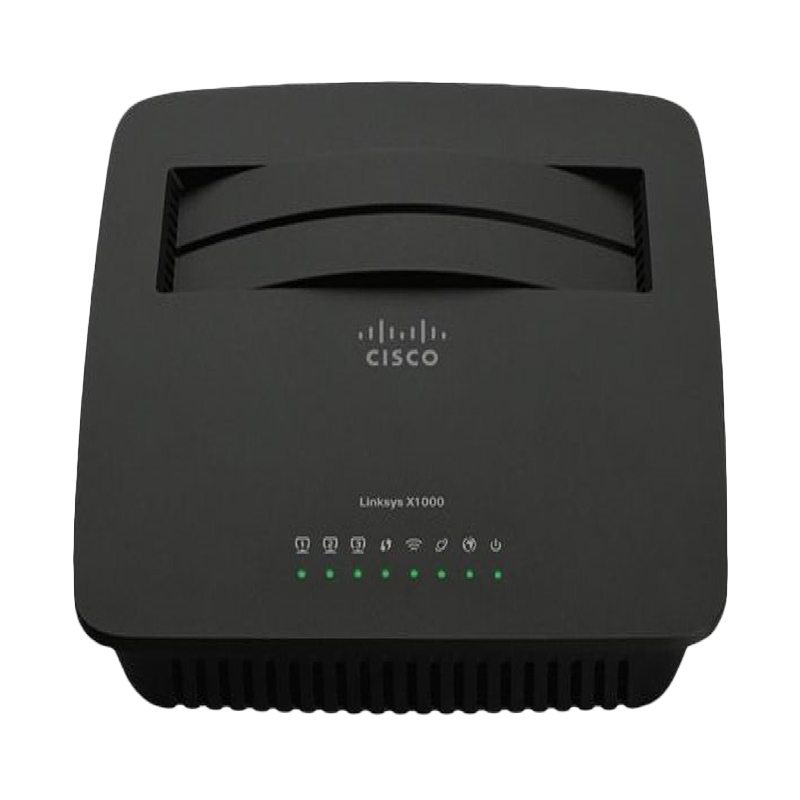 Jual Linksys X1000 N300 Hitam Wireless Router with ADSL2+ Modem di