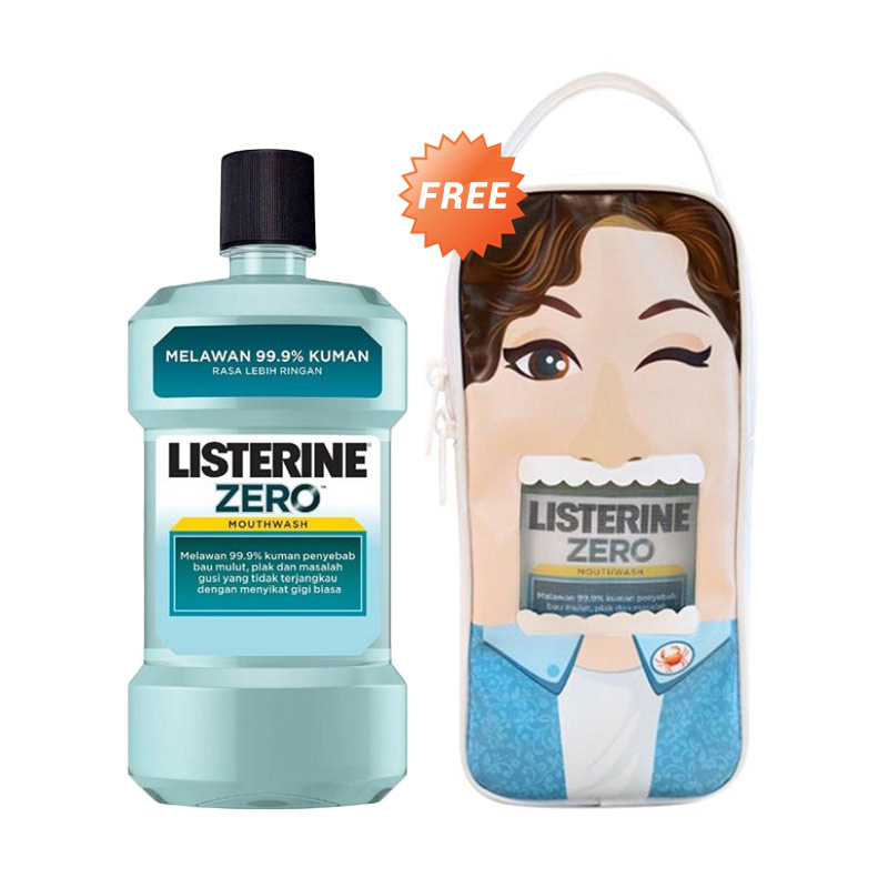 Jual Listerine Zero Obat Kumur 500 Ml Free Pouch White Online