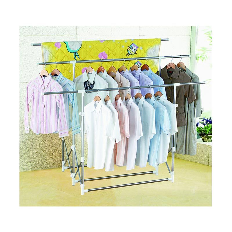 Jual Liveo LV-738 Telescopic In-Row Clothes Hanger Online - Harga & Kualitas Terjamin